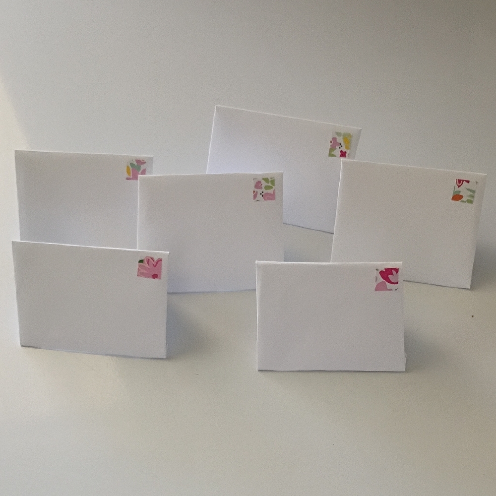 6 Pack Mini Notes Hand-made Approximately 3" Thank You